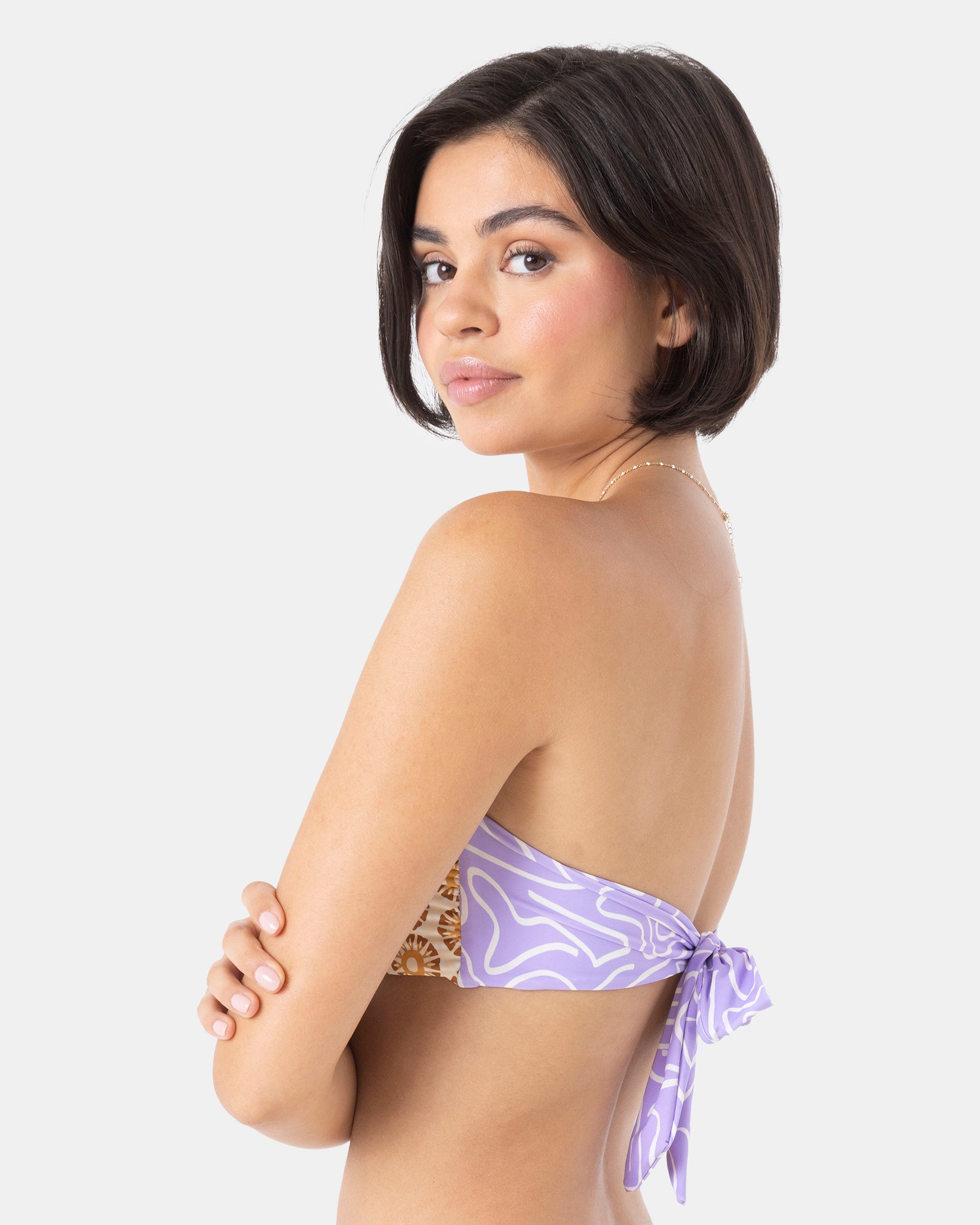 Sunshine State of Mind Reversible Bandeau Bikini Top - Roxy