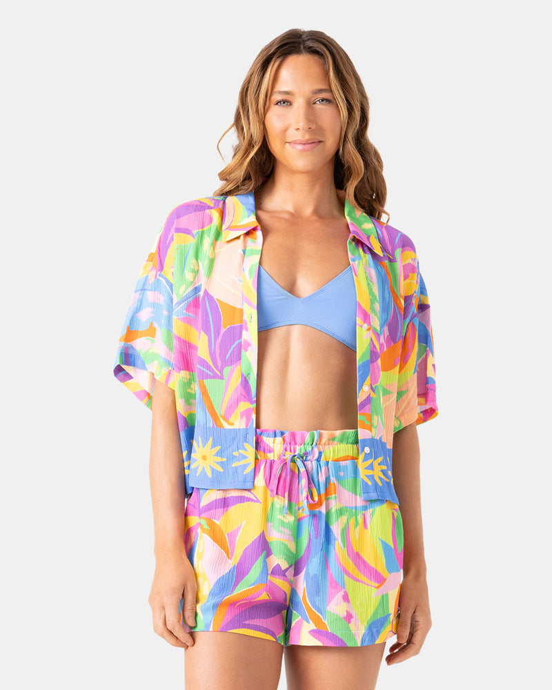 Heatwave Cropped Button Up - Roxy
