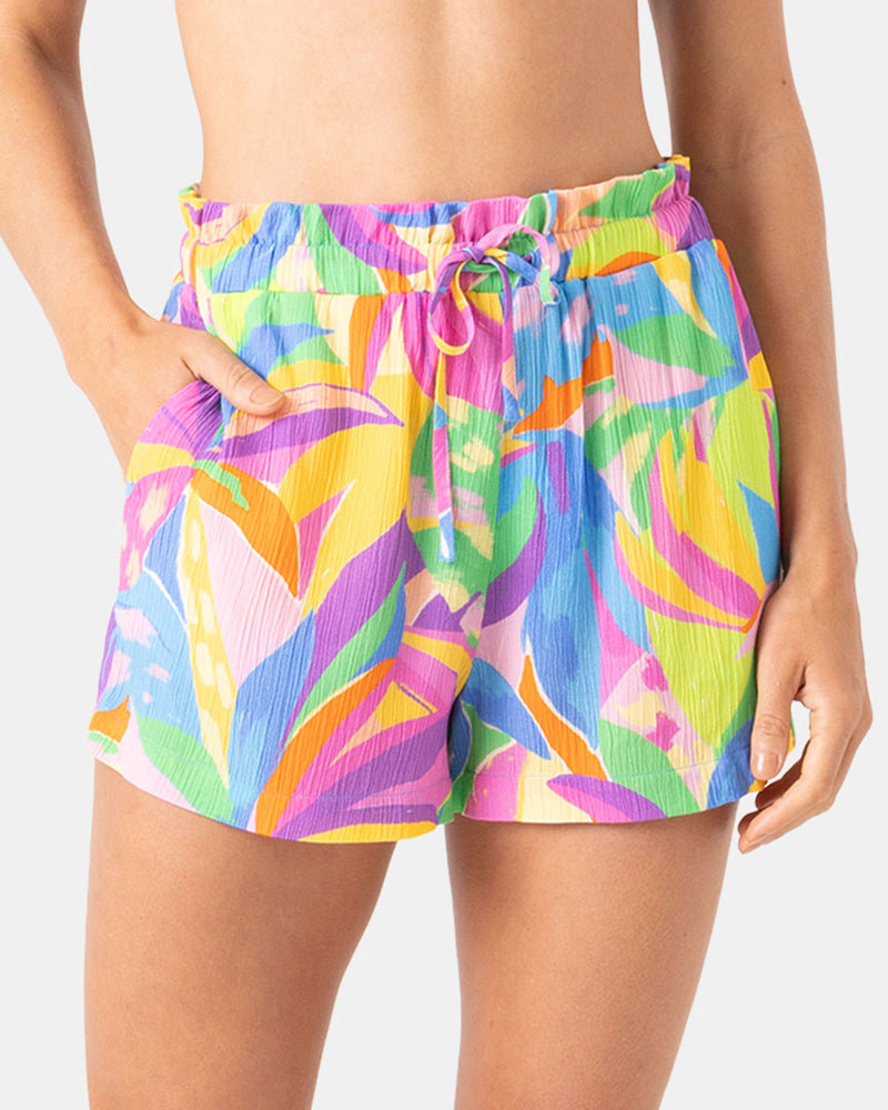 Heatwave Stoke Paper Bag Waist Short - Roxy
