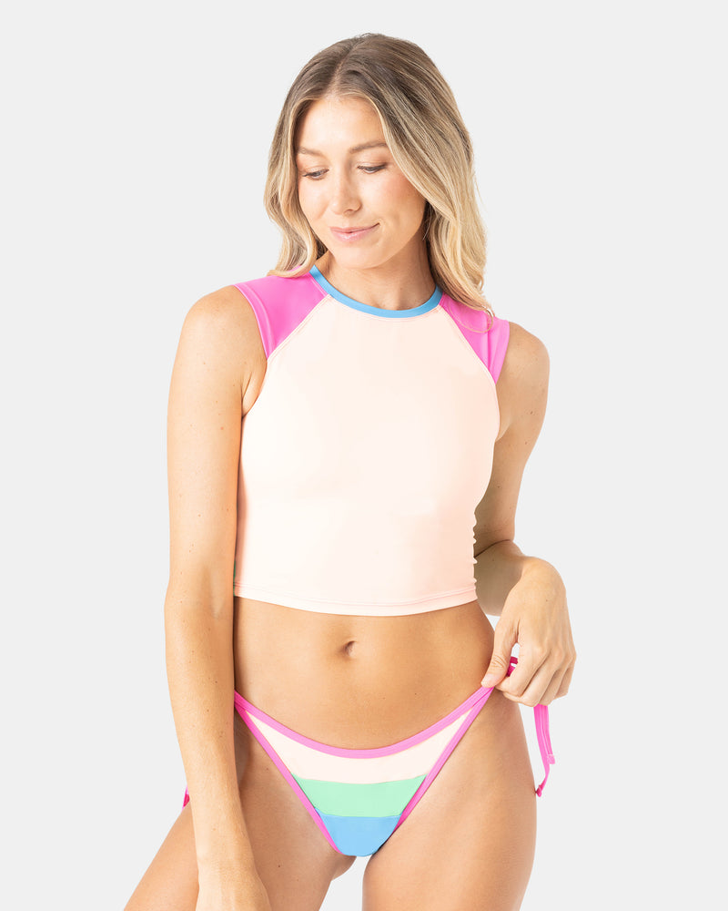 Surf City Crop Short Sleeve Rashguard - Roxy