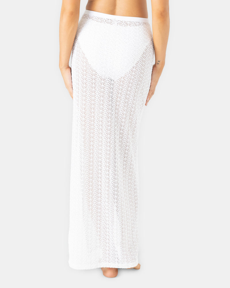 Crochet Pull On Maxi Skirt - Roxy