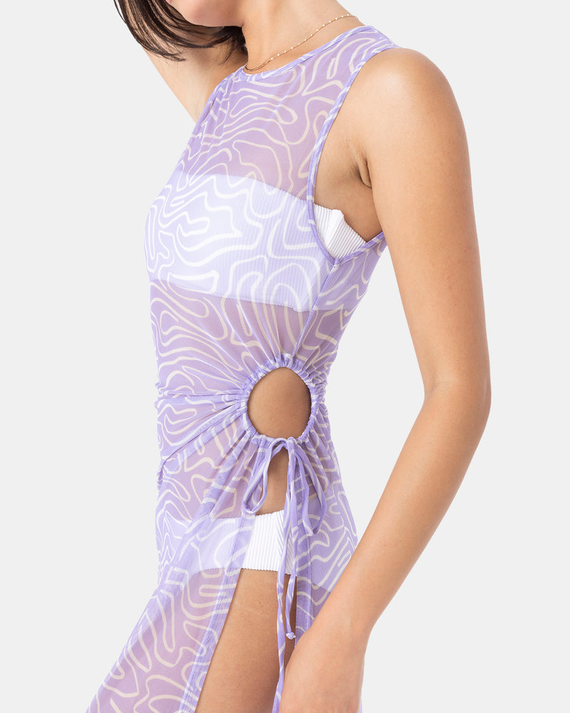 Sunshine State of Mind Open Side Mesh Cover Up Dress - Roxy