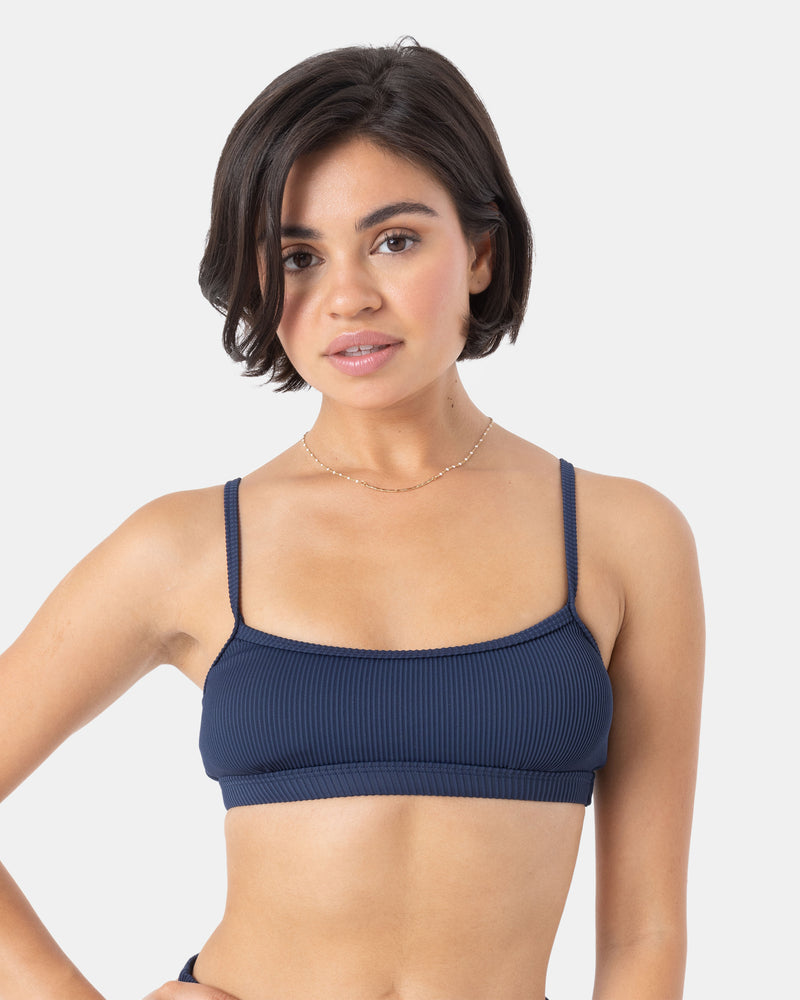 Rib Roxy Love Bralette Bikini Top - Mood Indigo - Roxy