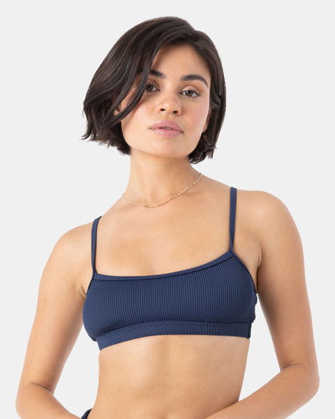 Rib Roxy Love Bralette Bikini Top - Mood Indigo - Roxy