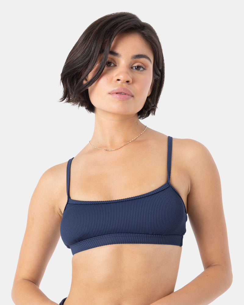 Rib Roxy Love Bralette Bikini Top - Mood Indigo - Roxy