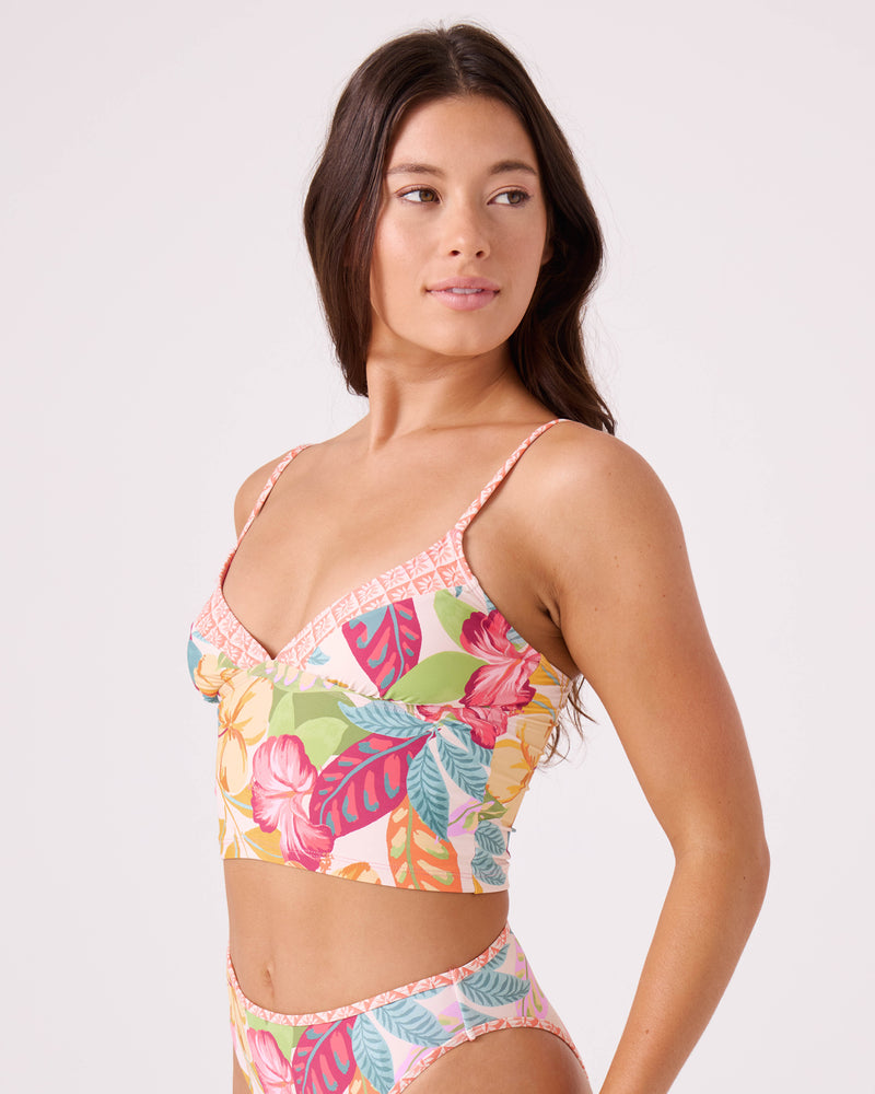 Hot Tropics V-Neck Cami Bikini Top - ROXY