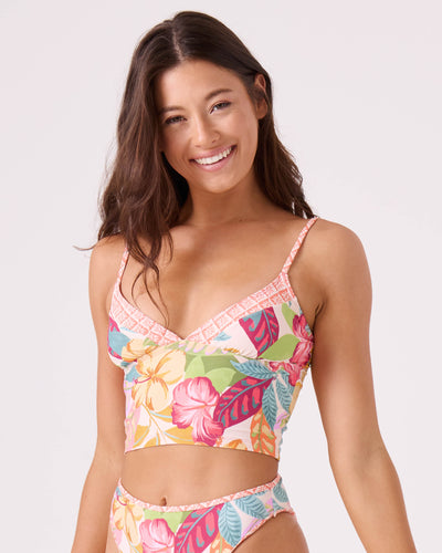 Hot Tropics V-Neck Cami Bikini Top - ROXY