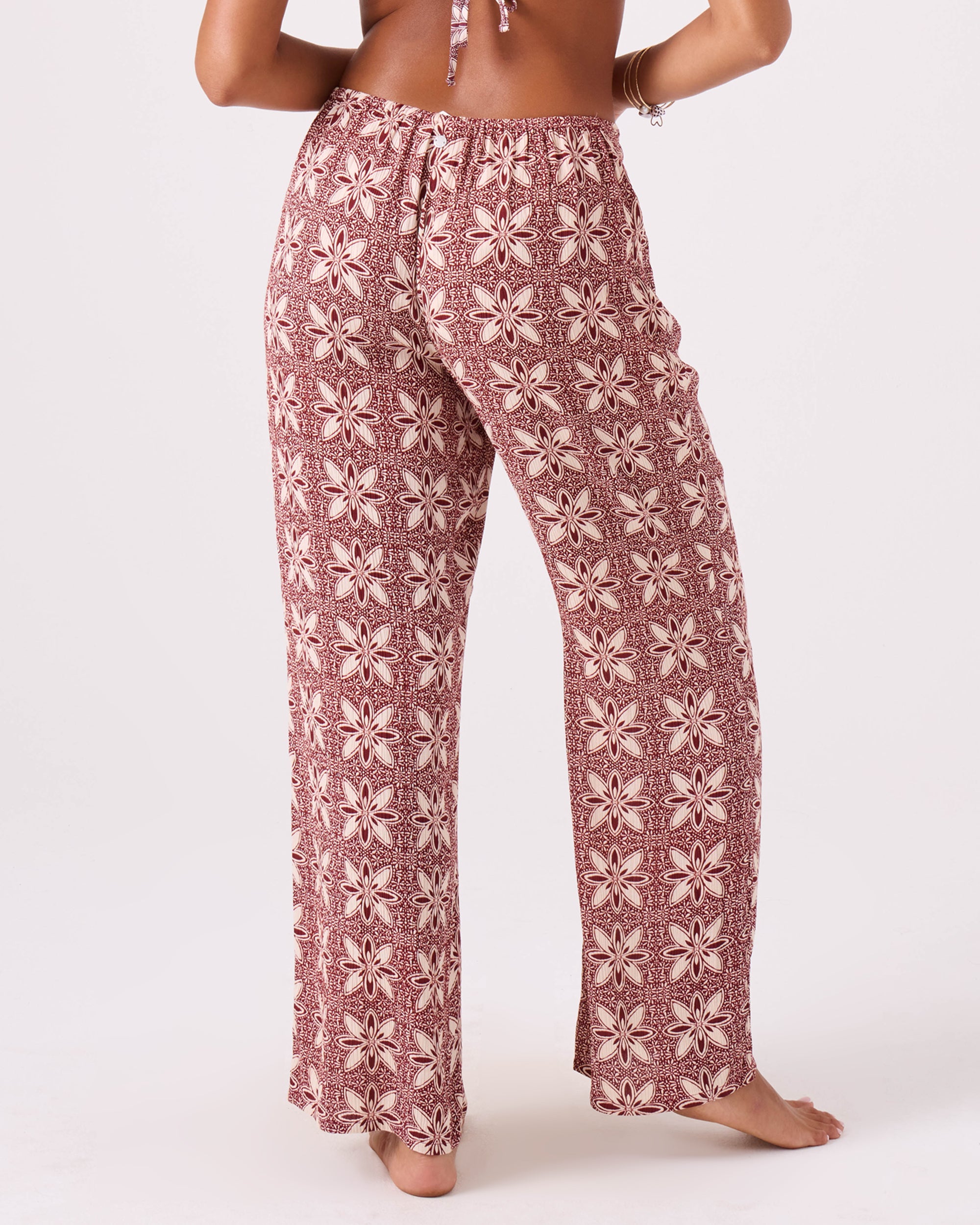 Batik Bloom Tie Front Cover Up Pant - ROXY