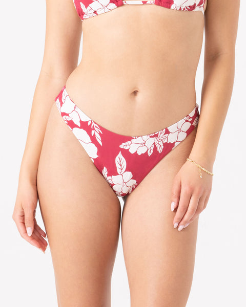 Hibiscus Hideaway Scoop Cheeky Bikini Bottom - ROXY