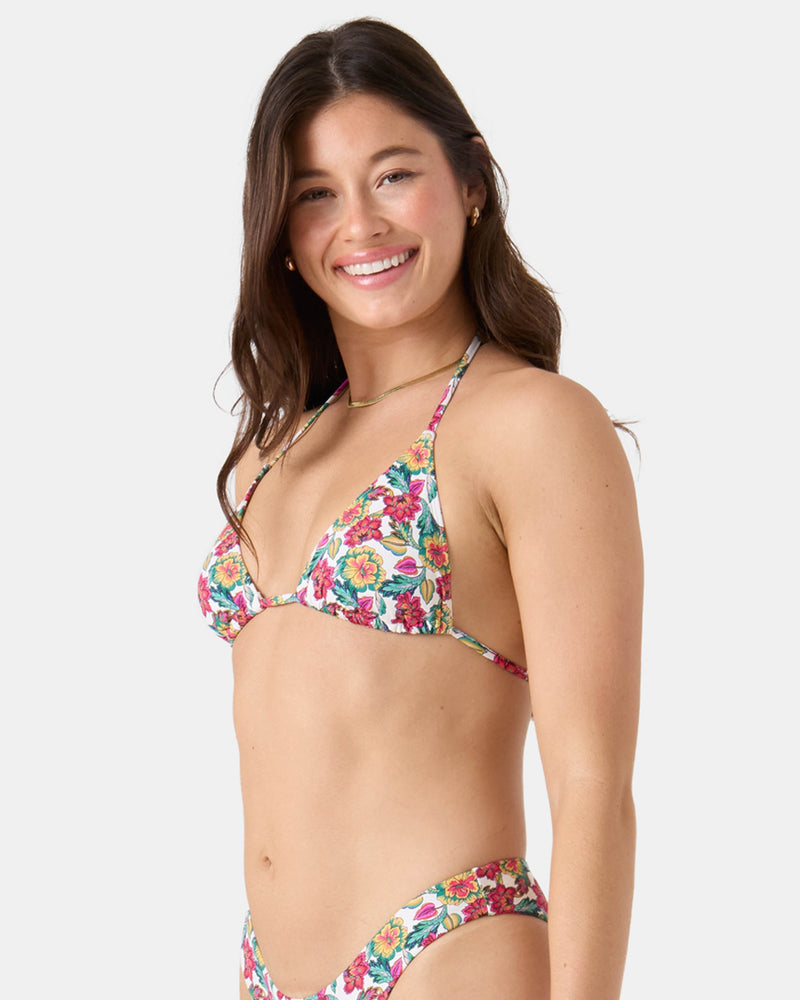 Beach Blossom Mini Tiki Triangle Bikini Top - Roxy