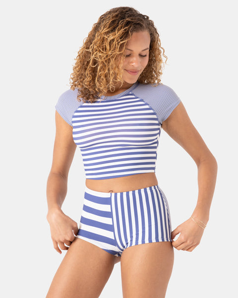 Stripe Out Crop Rashguard - Roxy