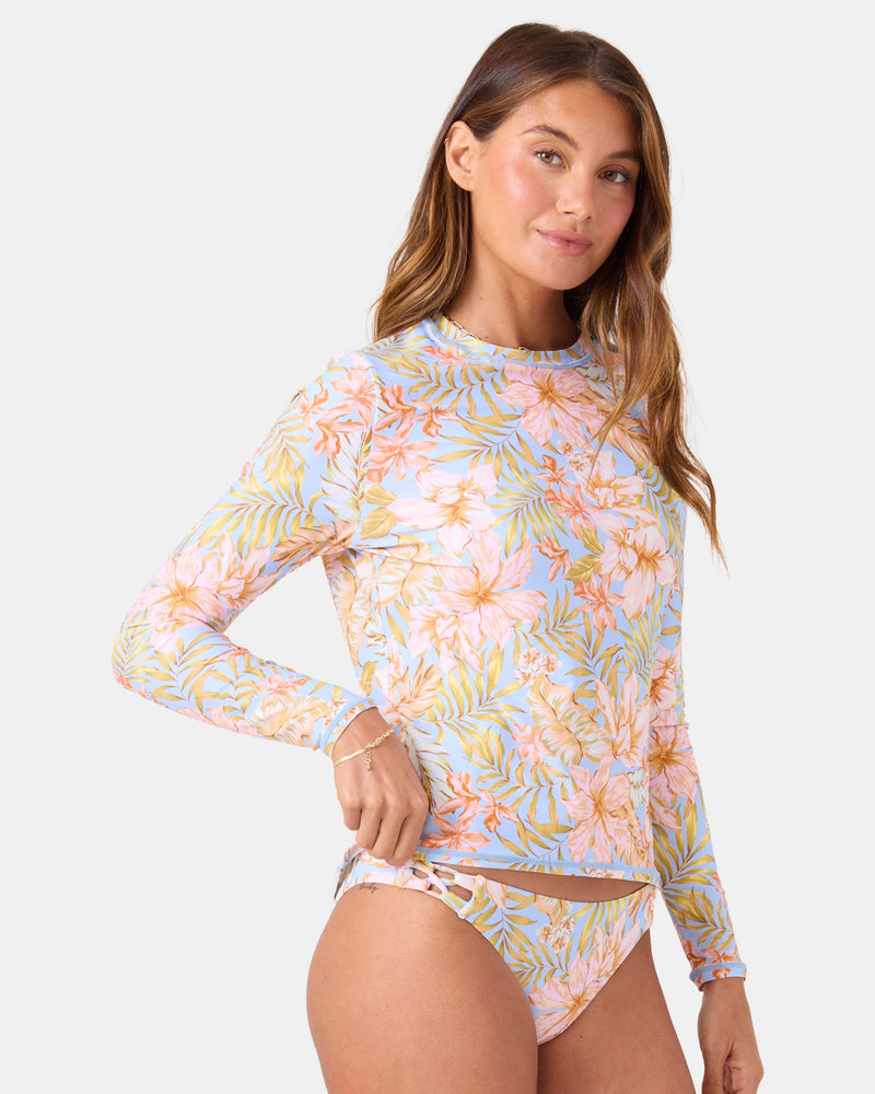 Tropical Sea Skippin Long Sleeve Rashguard - Roxy