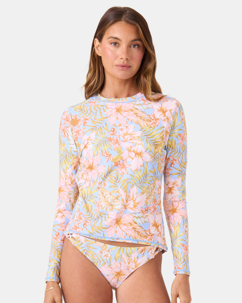 Tropical Sea Skippin Long Sleeve Rashguard - Roxy