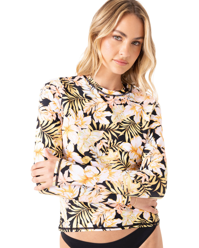 Tropical Sea Skippin Long Sleeve Rashguard - Roxy