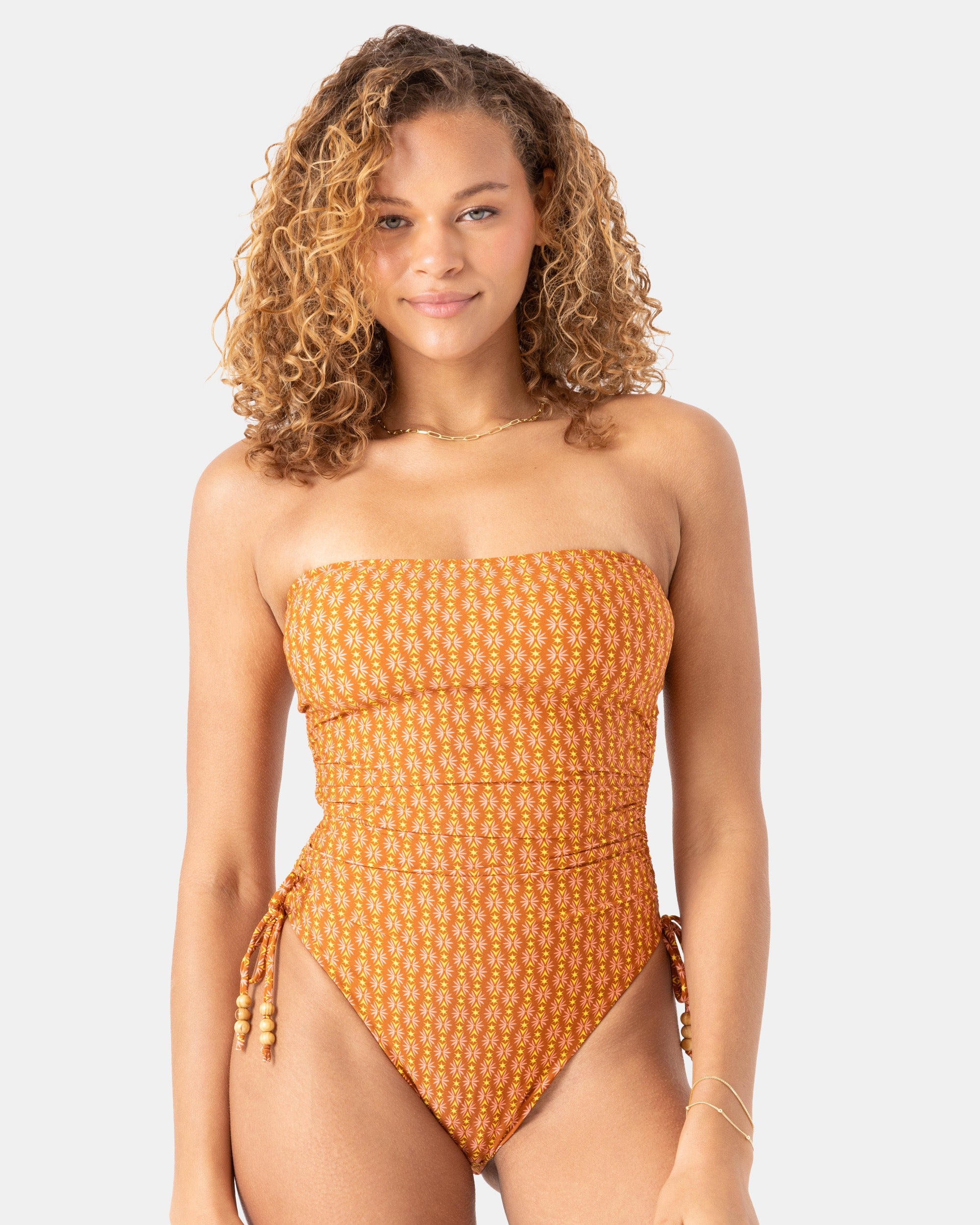 Ray Of Sunshine Adjustable Side One Piece Swimsuit - Roxy