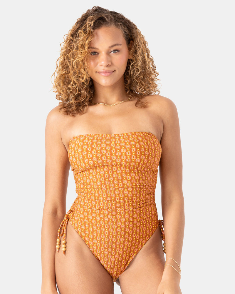 Ray Of Sunshine Adjustable Side One Piece Swimsuit - Roxy