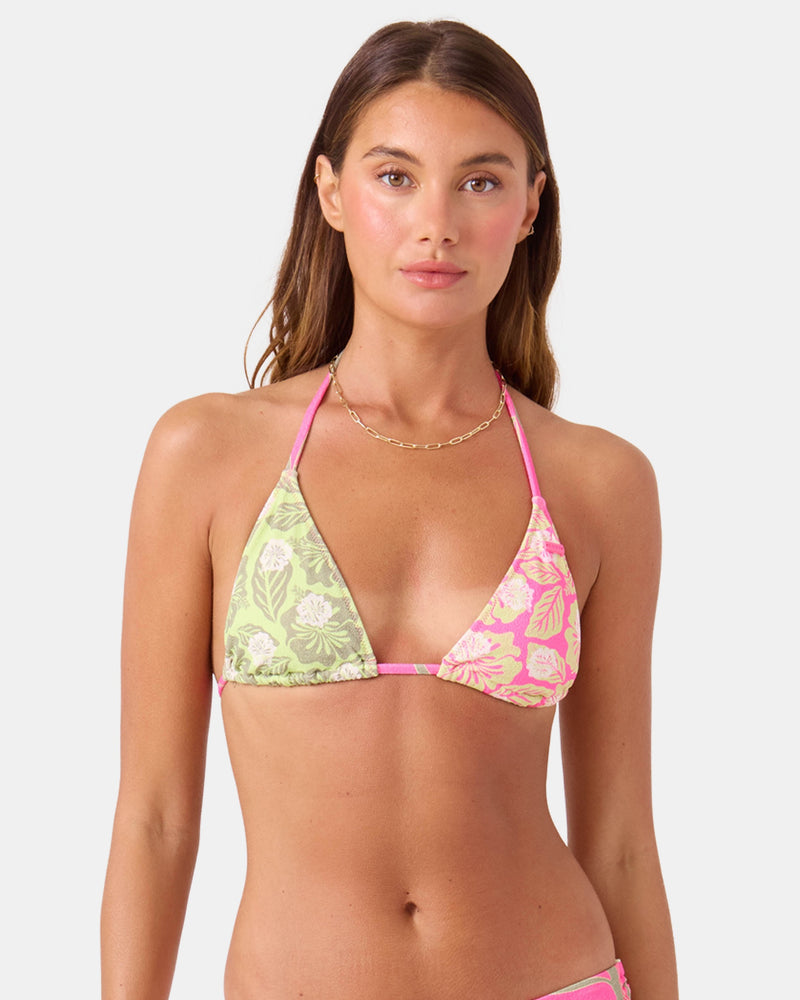 Stay Wild Tiki Triangle Bikini Top - Roxy