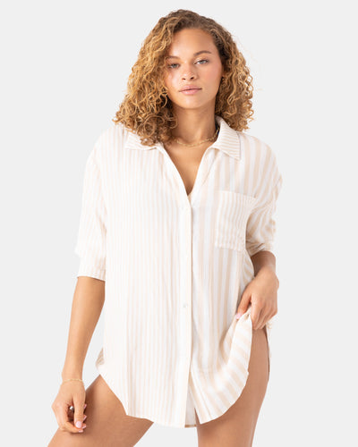 Stripe Out Cover Up Shirt - Roxy