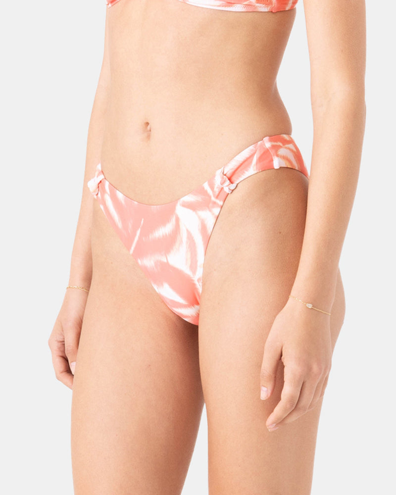 Palm Haze Knotted Scoop Cheeky Bikini Bottom - Roxy