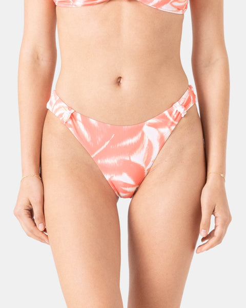 Palm Haze Knotted Scoop Cheeky Bikini Bottom - Roxy