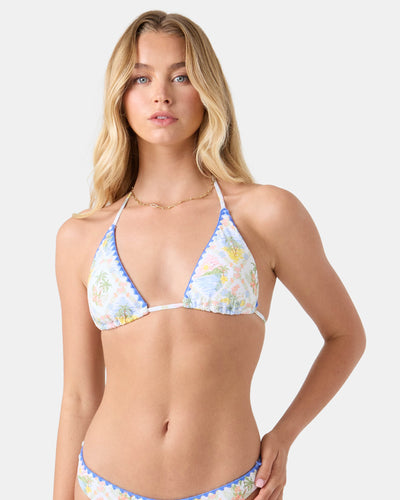 Catch My Drift Tiki Triangle Bikini Top - Roxy