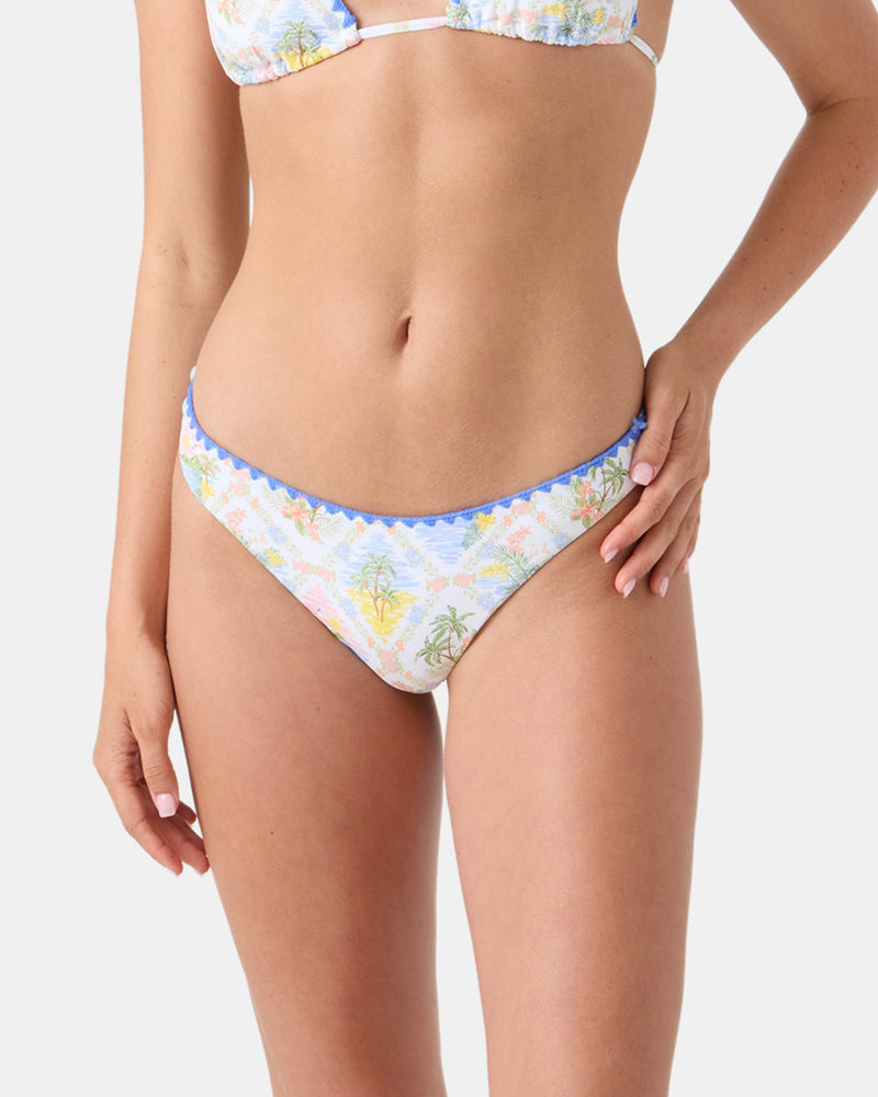 Catch My Drift Hipster Shirred Back Cheeky Bikini Bottom - Roxy