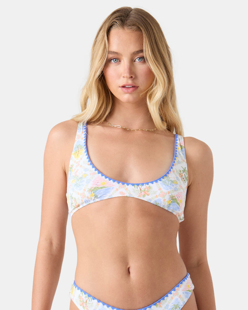Catch My Drift Scoop Bralette Bikini Top - Roxy
