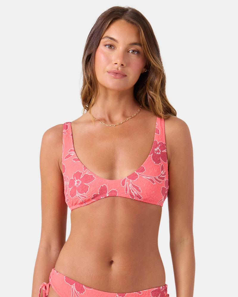 Garden Twirl Scoop Bralette Bikini Top - Roxy