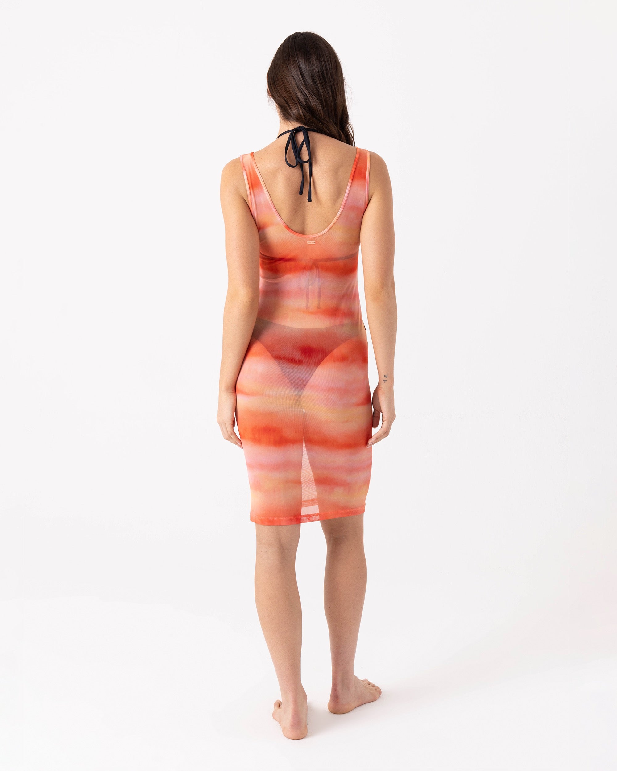 Roxy Palm Before The Storm Mesh Cover Up Dress