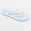 Girls 4-16 Pebbles Sandals - Blue/White Print