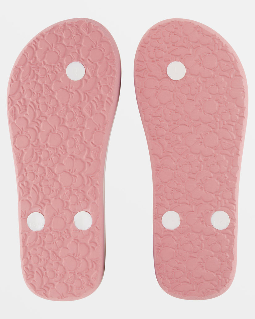 Girls 4-16 Pebbles Sandals - White/Light Brown