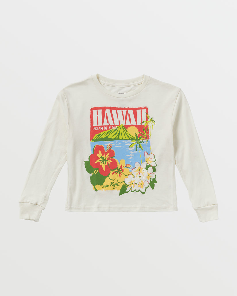Girls 4-16 Hawaiian Vacay Vls T-Shirt - Egret