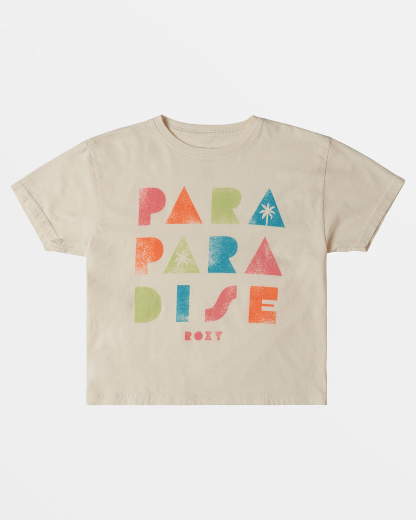 Girls 4-16 Para Paradise Oversized T-Shirt - Egret