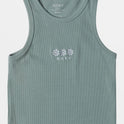 Girls 4-16 Daisy Chain Ribbed Tank Top - Blue Surf