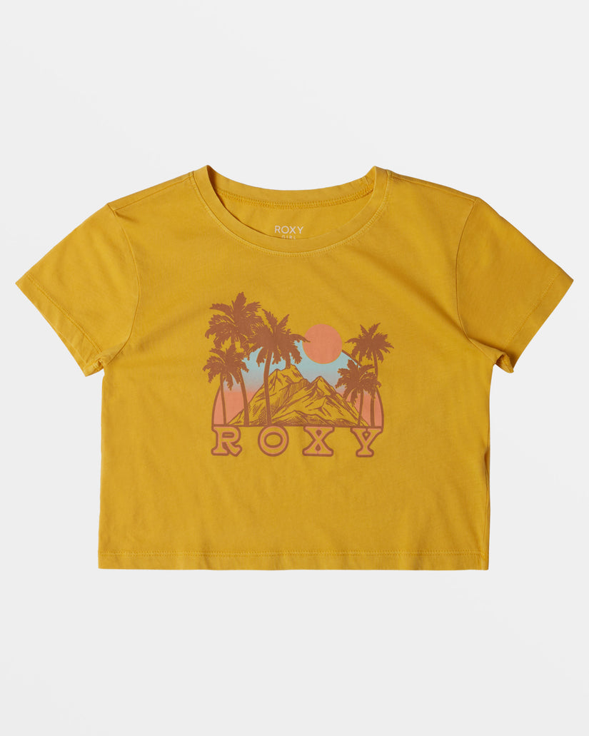 Girls 4-16 Palm Springs Cropped T-Shirt - Mimosa