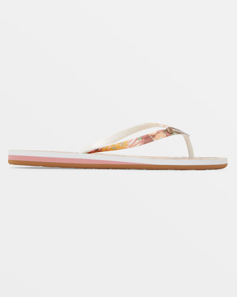 Portofino Flip-Flops - White/Light Brown