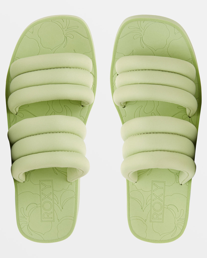 Totally Tubular Slide Sandals - Pistachio Green