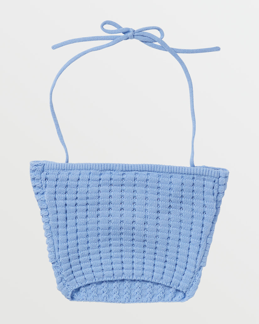 Venice Knit Halter Top - Bel Air Blue