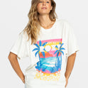 Tour De Roxy Oversized T-Shirt - Egret