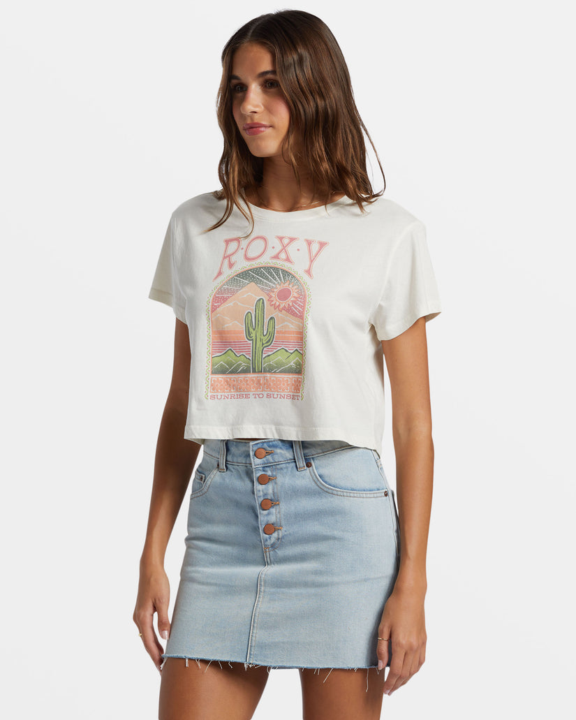 Saguaro Cropped T-Shirt - Egret