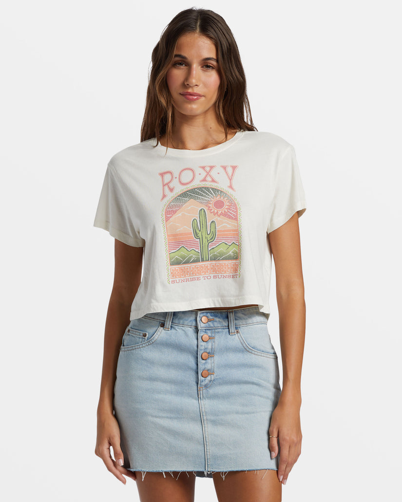 Saguaro Cropped T-Shirt - Egret
