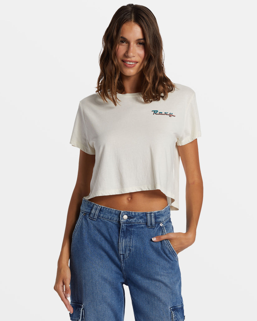 Baja Cali Cropped T-Shirt - Egret
