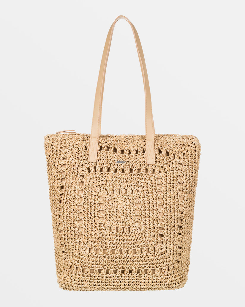 Coco Cool Straw Tote Bag - Natural