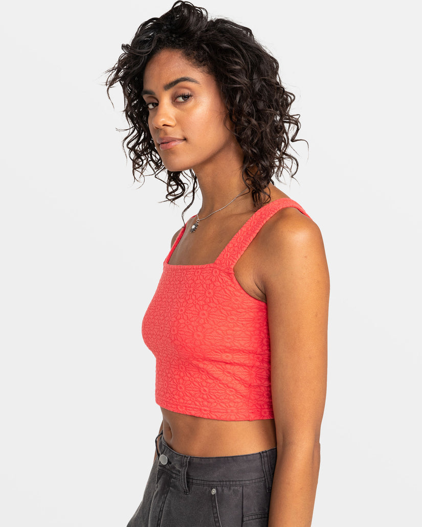 Hibiscus Roja Fitted Tank Top - Hibiscus