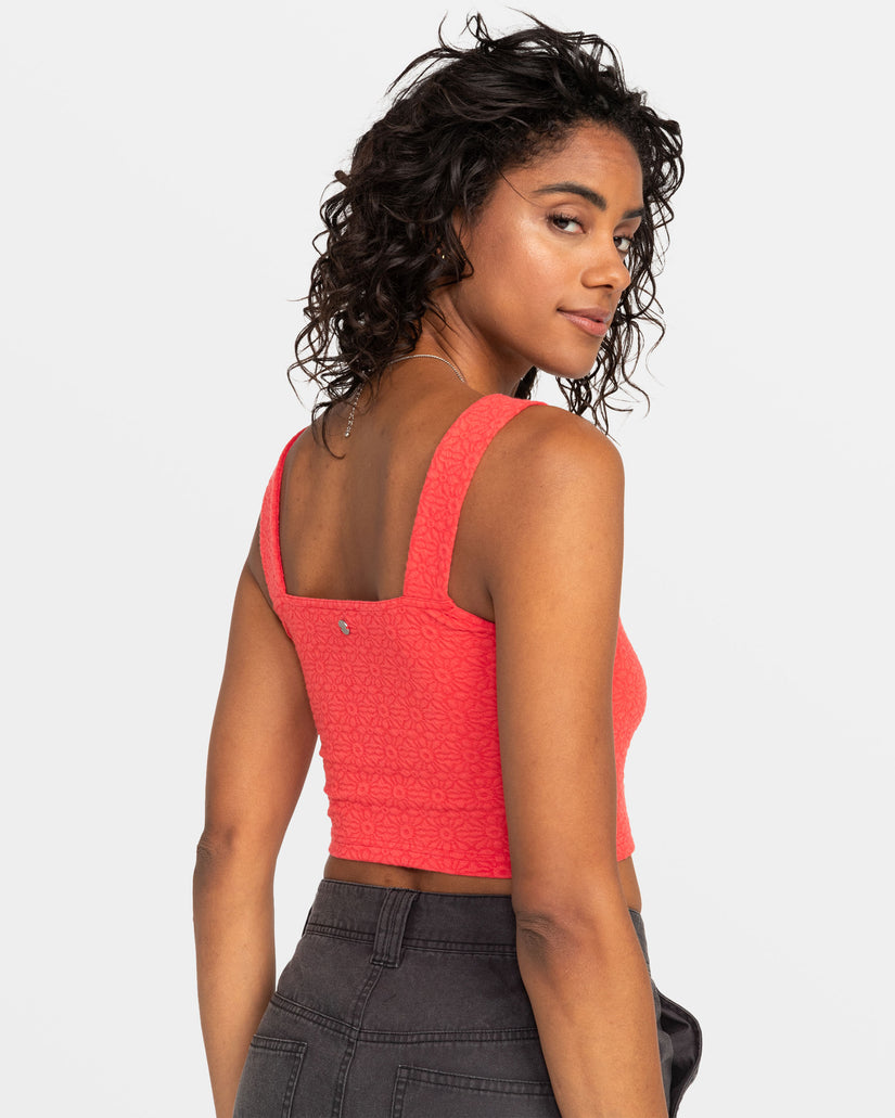 Hibiscus Roja Fitted Tank Top - Hibiscus