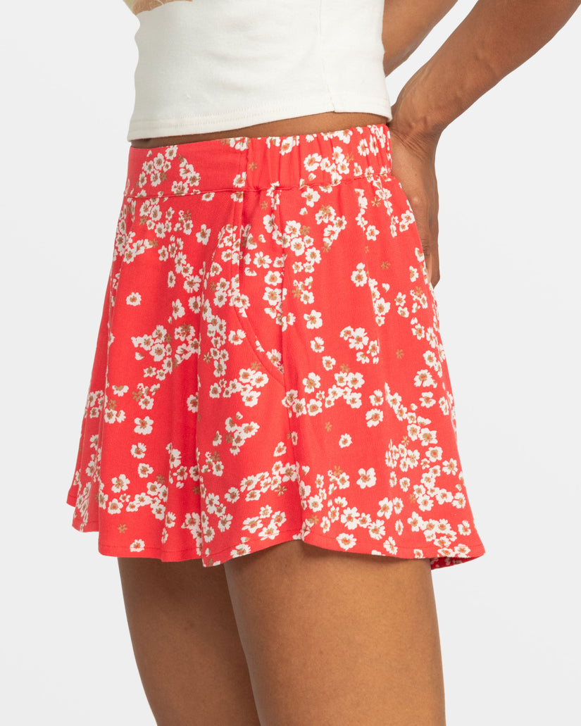 Midnight Avenue Relaxed Fit Printed Shorts - Hibiscus Margarita