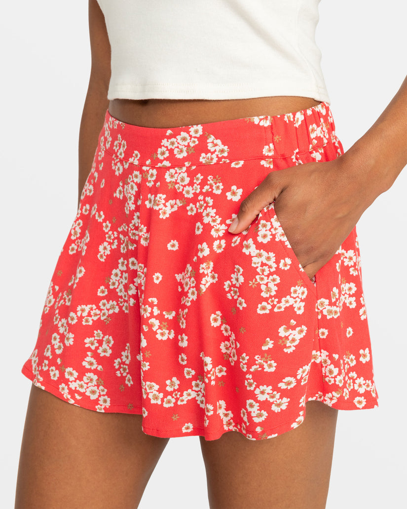 Midnight Avenue Relaxed Fit Printed Shorts - Hibiscus Margarita
