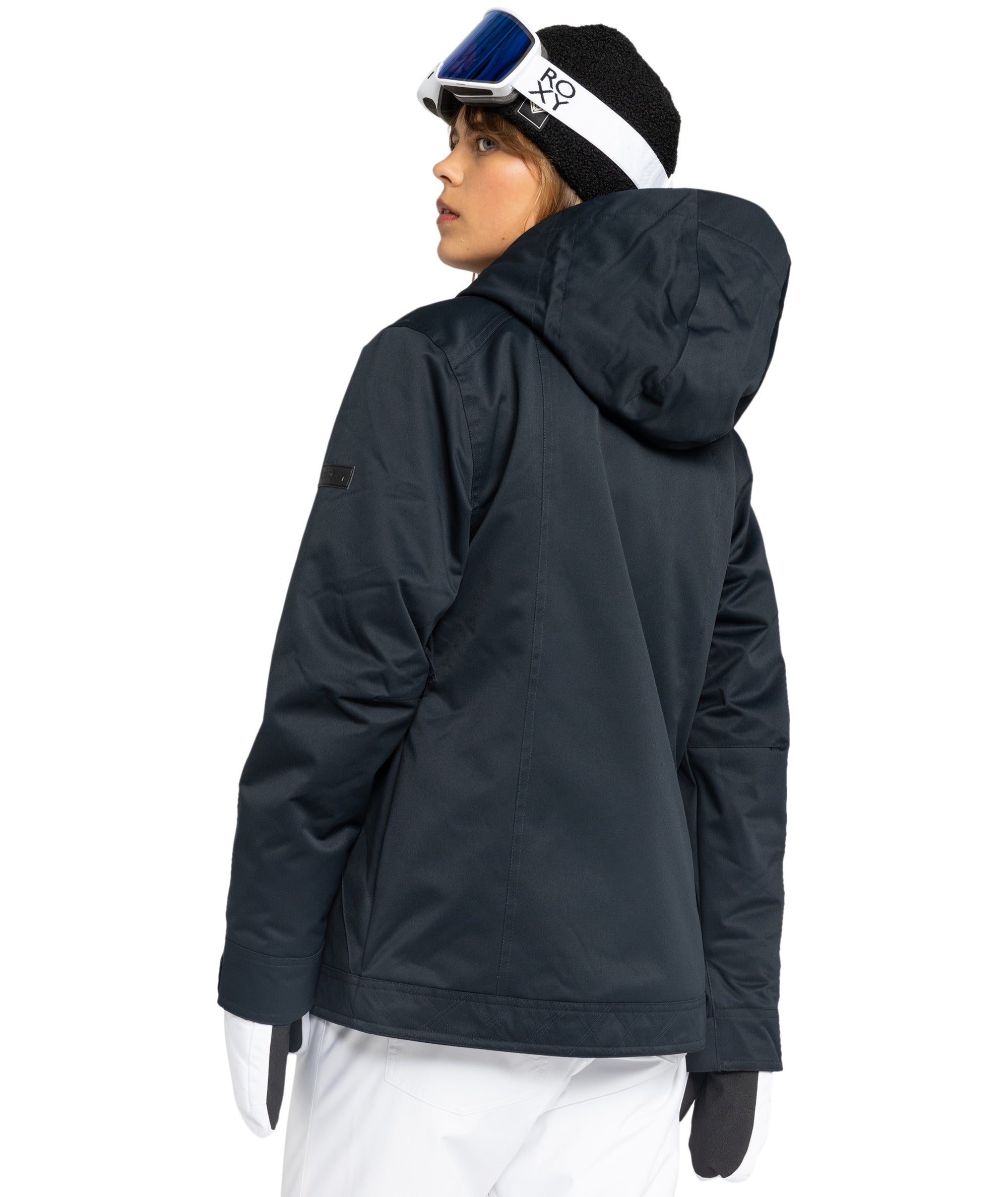 O.ria　レディース　BLK M New Essentials Ls Zip Hooded - Roxy
