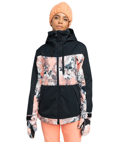 Presence Parka Jacket - Peach Pink Dreamy Picture - Roxy