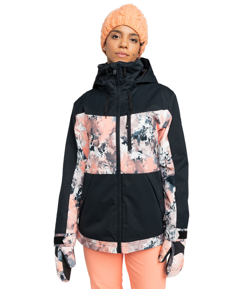 Presence Parka Jacket - Peach Pink Dreamy Picture - Roxy